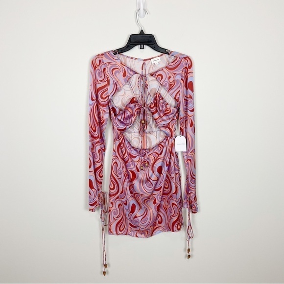 Song of Style Coraline Mini Dress in Aven Multi Swirl Size XS - Picture 2 of 14